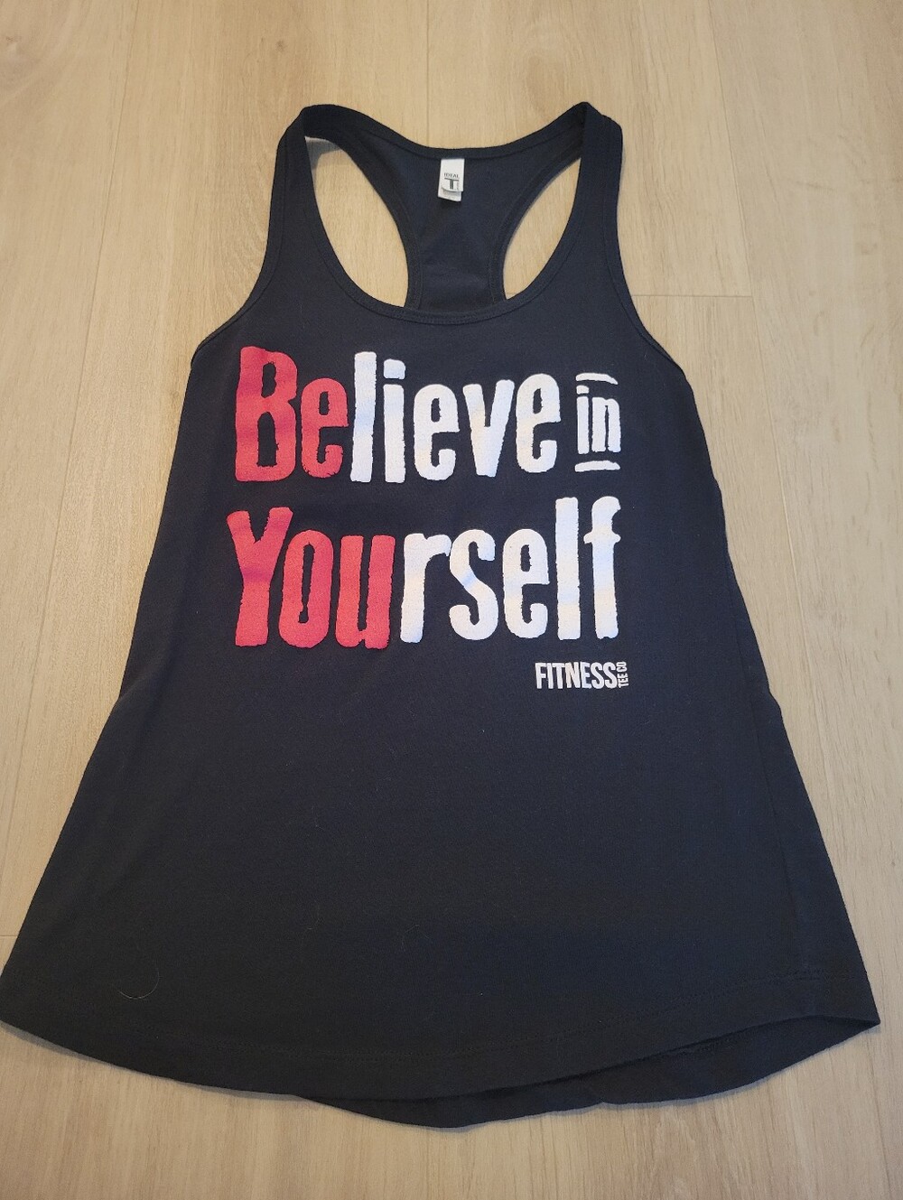 Women’s Black Racerback Tank - Believe In Yourself Size Small